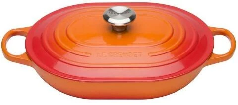 Le Creuset Oblong Signature In Ofenrot 3 Le Creuset Oblong Signature In Ofenrot