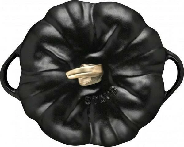 Staub Kürbis Cocotte Keramik In Schwarz 0,5 L / 16 Cm / 12,2 Cm / 10,5 Cm 4 Staub Kürbis Cocotte Keramik In Schwarz 0,5 L / 16 Cm / 12,2 Cm / 10,5 Cm – Bild 2